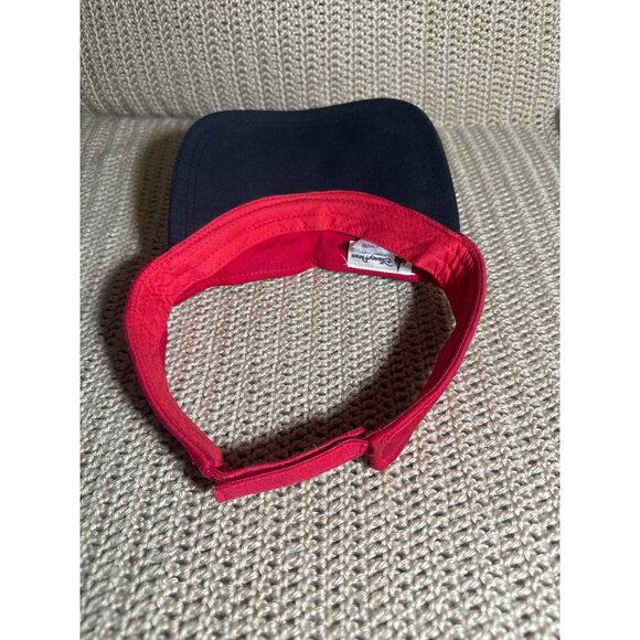 Disney Parks Minnie Mouse Red & Black Polka Dot Bow Visor Adult Size Adj Strap - Picture 6 of 6